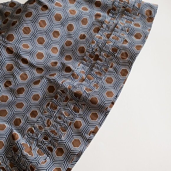 Tory Burch Summer Dress Hexagon Geometric Print Cotton Sleeveless Size 8 NWOT - Picture 8 of 11